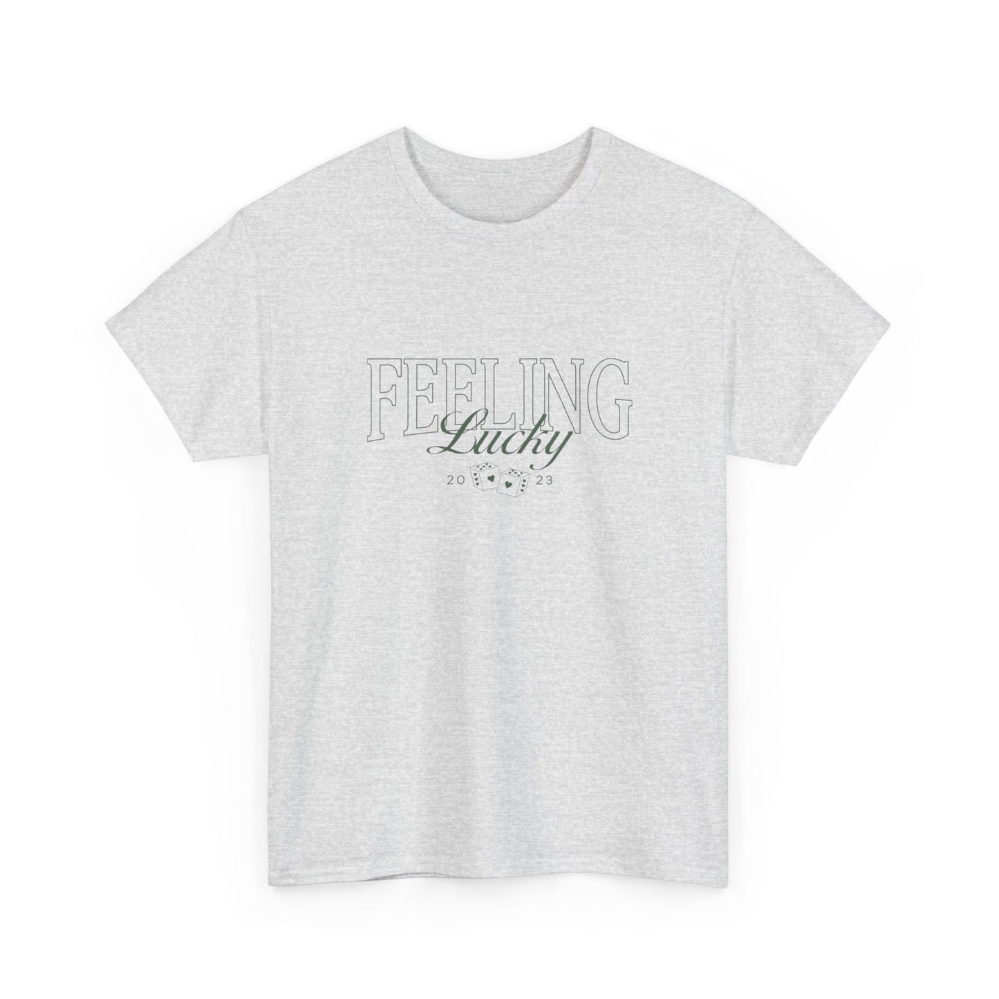 Feeling Lucky Graphic T Shirt NEW Unisex Heavy Cotton Tee