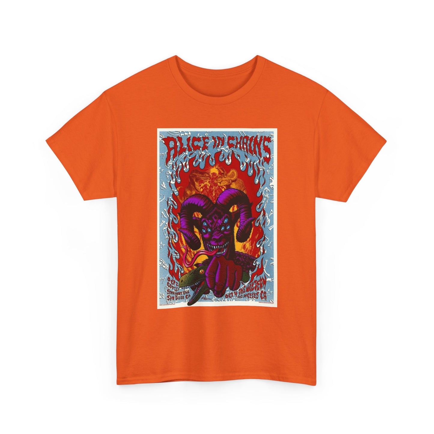 Alice In Chains Rock Band T Shirt Merch Poster Unisex Heavy Cotton Tee