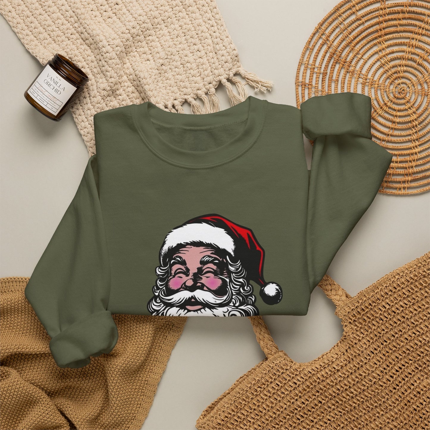Funny Santa Graphic Sweater NEW Unisex Heavy Blend™ Crewneck Sweatshirt