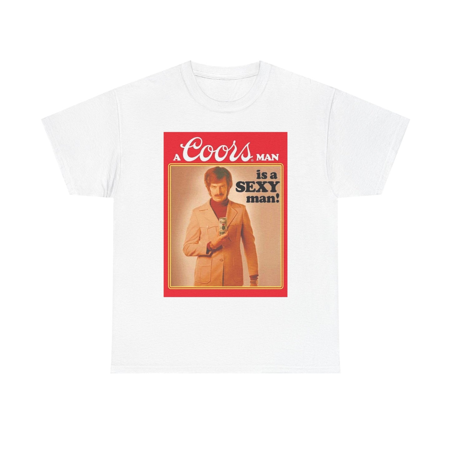 Coors Shirt Vintage Poster Retro Graphic 80s Art Beer Unisex Heavy Cotton Tee