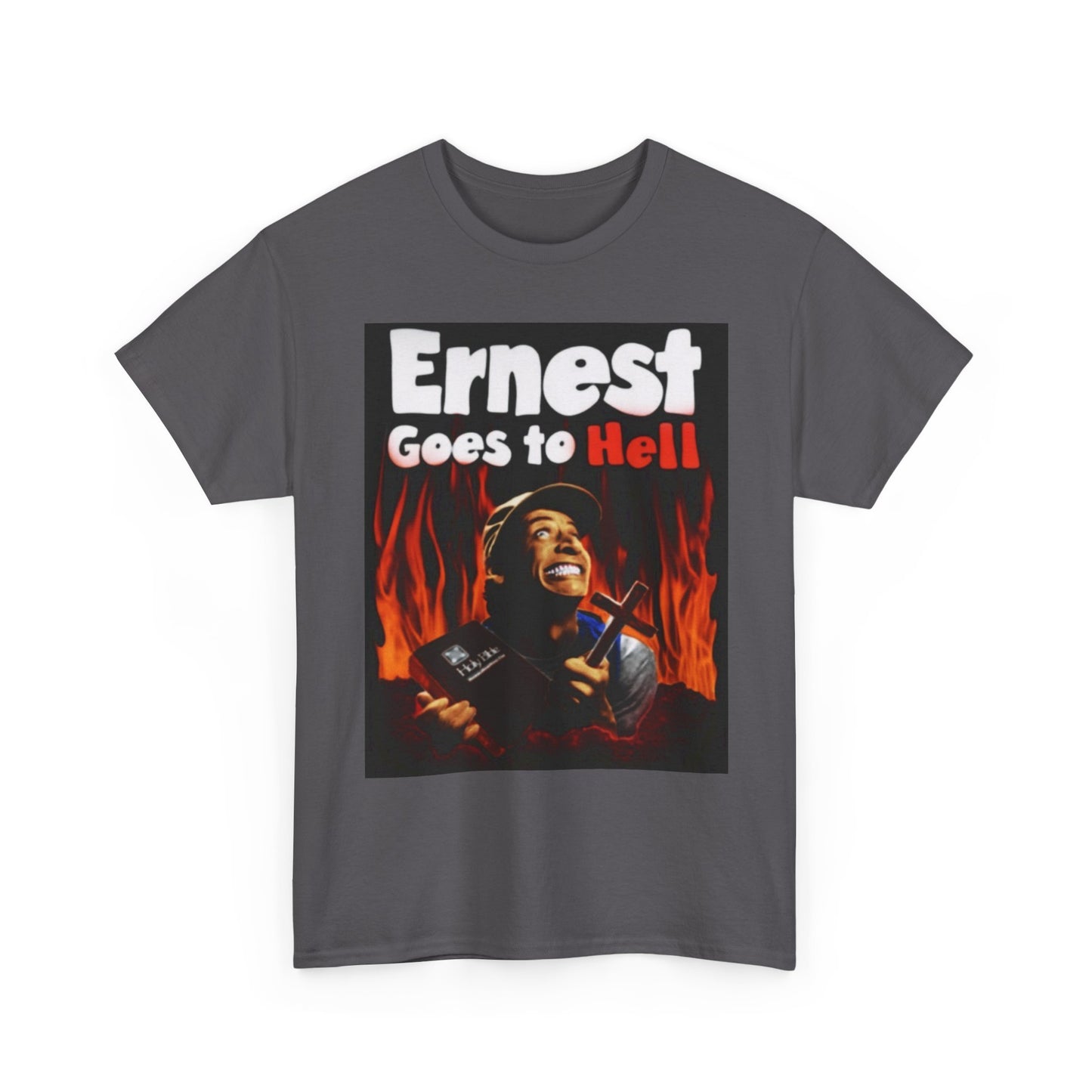 Ernest Goes To Hell Graphic T Shirt Funny Vintage Poster Unisex Heavy Cotton Tee