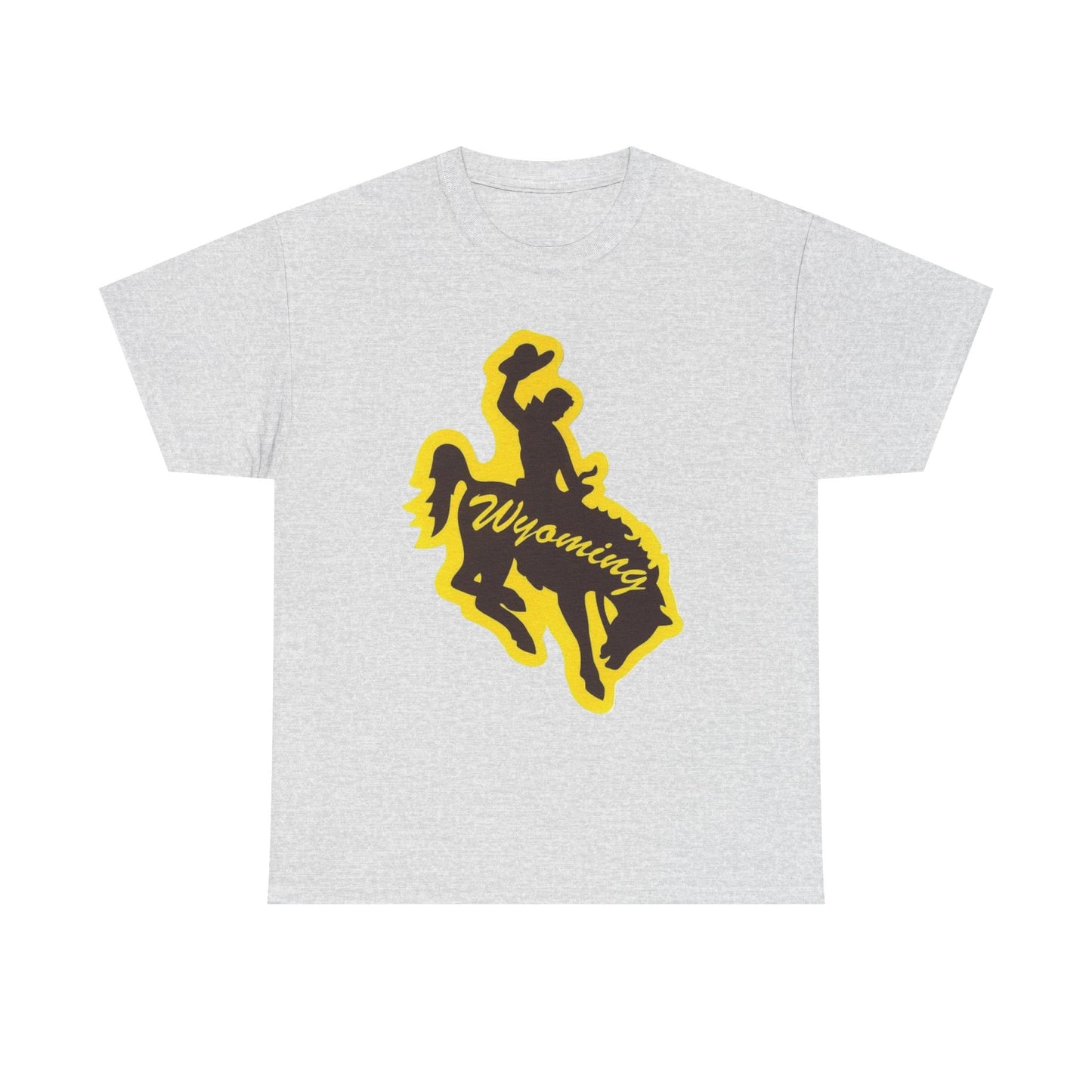 Wyoming Cowboy Graphic T Shirt NEW ADULT Unisex Heavy Cotton Tee