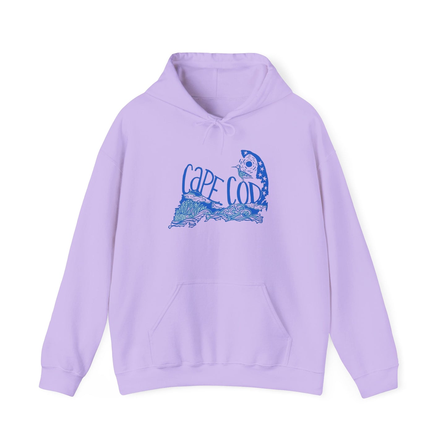Cape Cod Retro Graphic Hoodie Unisex Heavy Blend™ Hooded Sweatshirt