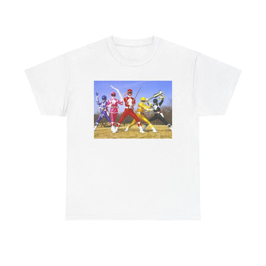 Power Rangers Tshirt Vintage 90s Kids Retro Tv Shows Unisex Heavy Nostalgia