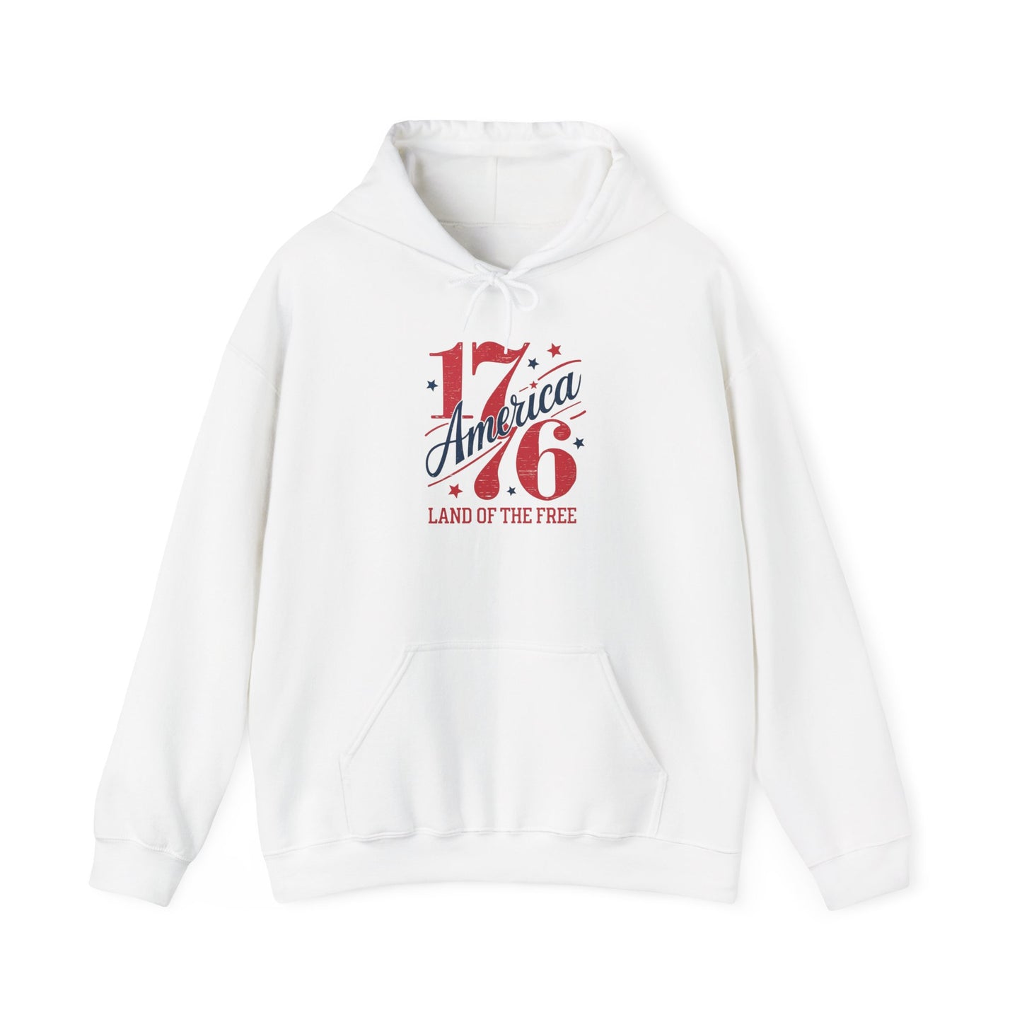 1776 America Land Of The Free Graphic Hoodie Heavy Blend™ NEW Sweatshirt