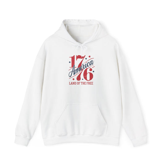 1776 America Land Of The Free Graphic Hoodie Heavy Blend™ NEW Sweatshirt