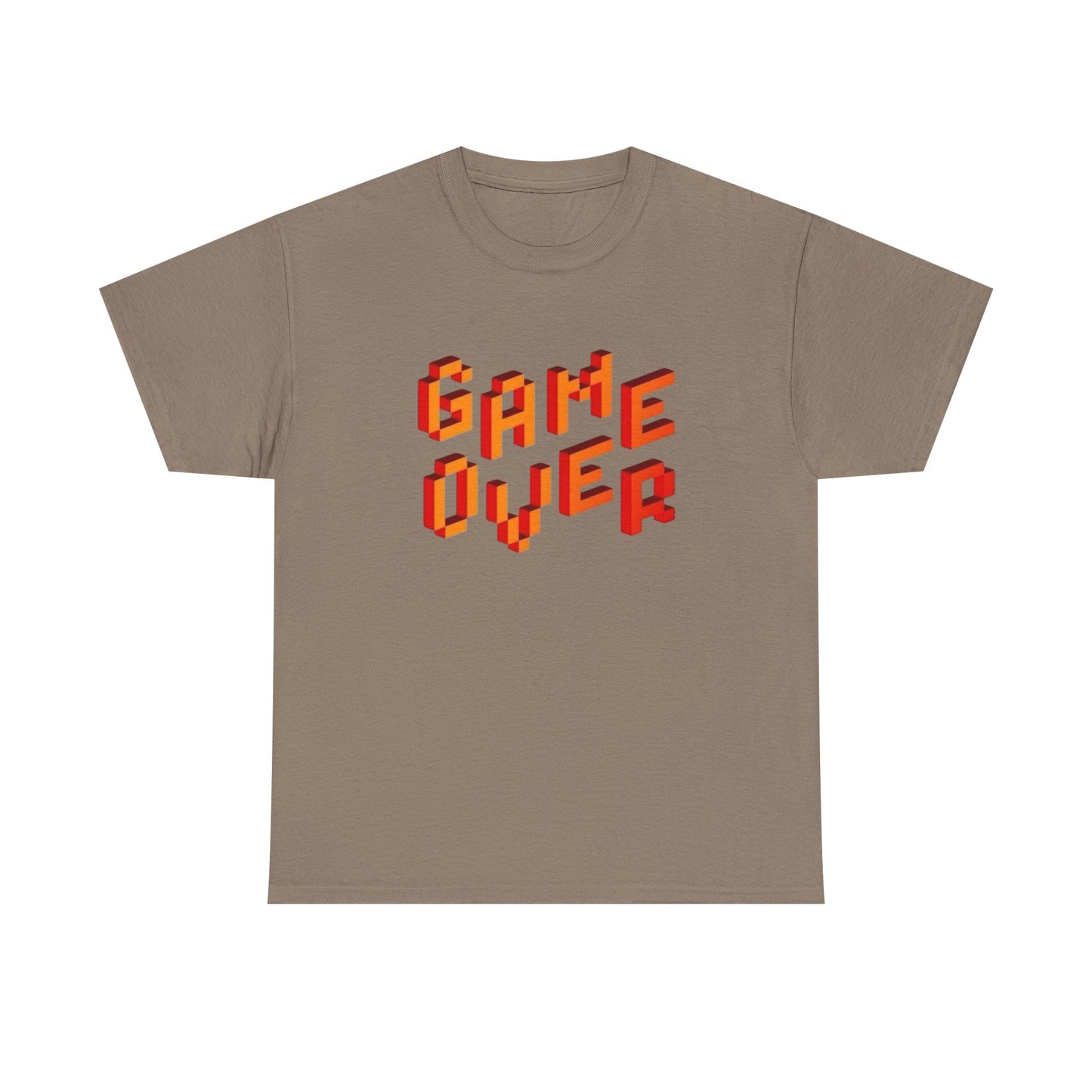 Game Over Retro Gaming Graphic T Shirt NEW GIFT Unisex Heavy Cotton Tee