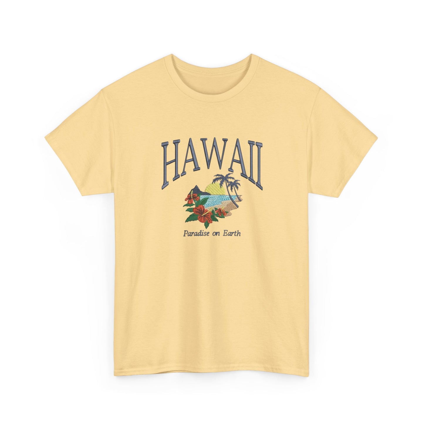 Hawaii Paradise On Earth Graphic T Shirt NEW Unisex Heavy Cotton Tee