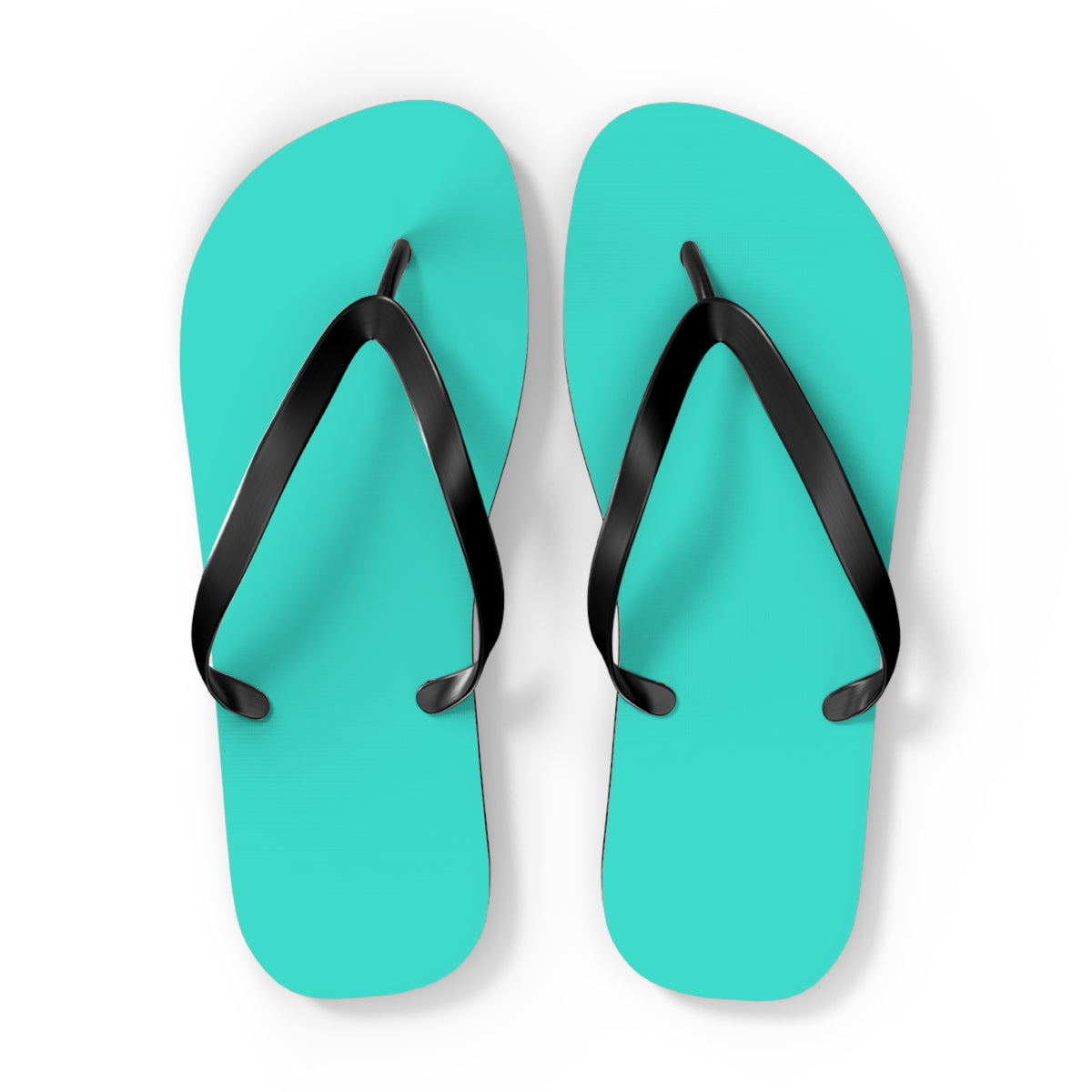 Neon Turquoise Flip Flops, Sandals Slides, Summer Footwear, Brand New