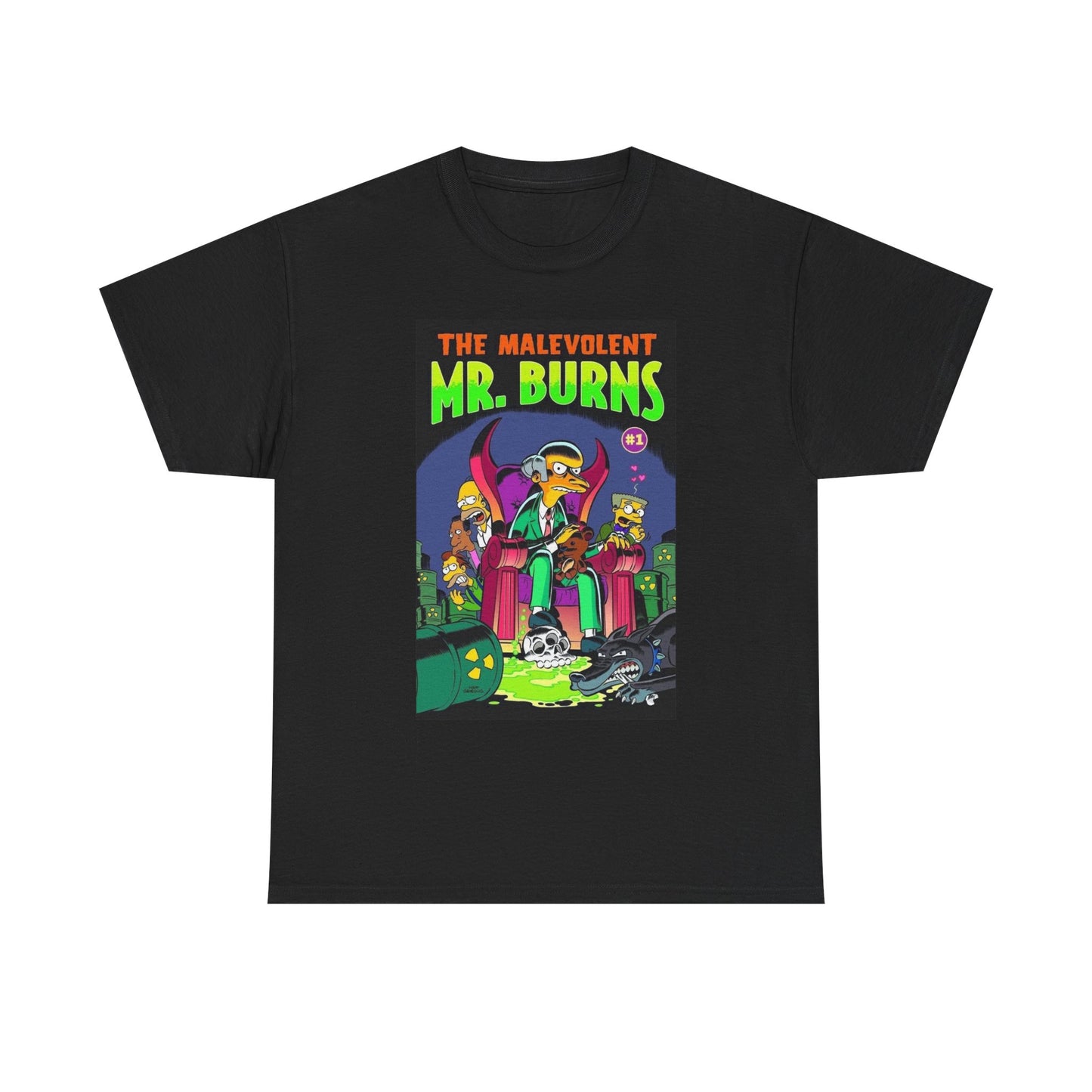 The Simpsons Graphic T Shirt Funny Mr Burns Cartoon Unisex Heavy Cotton Tee