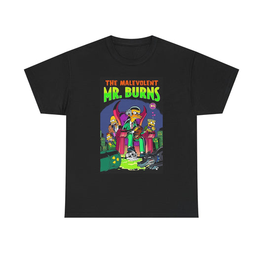 The Simpsons Graphic T Shirt Funny Mr Burns Cartoon Unisex Heavy Cotton Tee