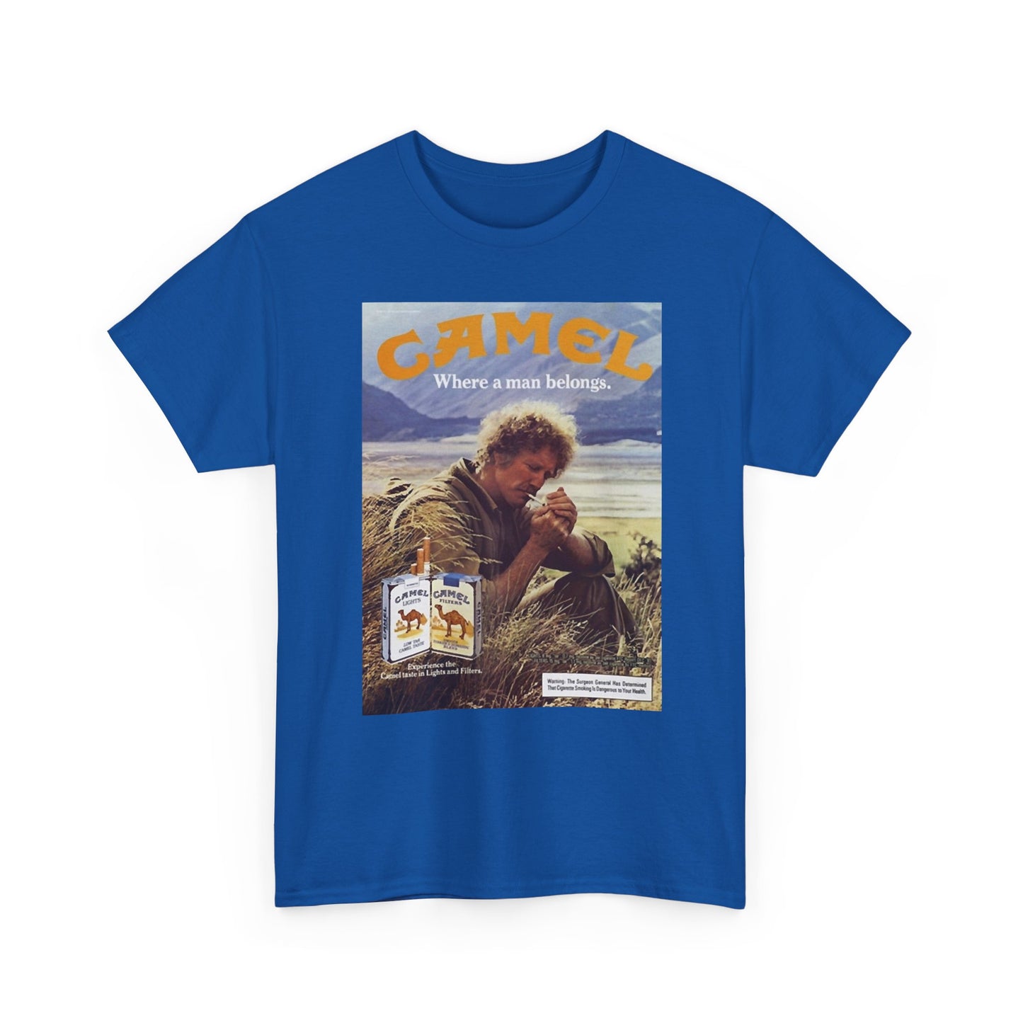 Joe Camel Cigarettes T-shirt Vintage Poster Retro Unisex Heavy Cotton Tee 1