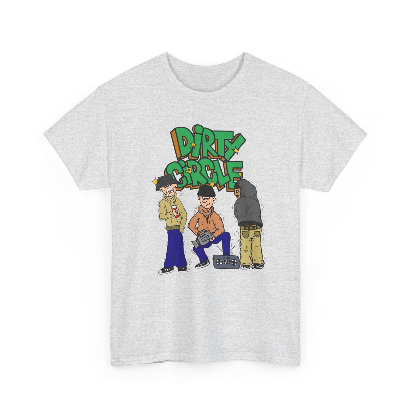 Dirty Circle Retro 90's Graphic T Shirt Unisex Heavy Cotton Tee