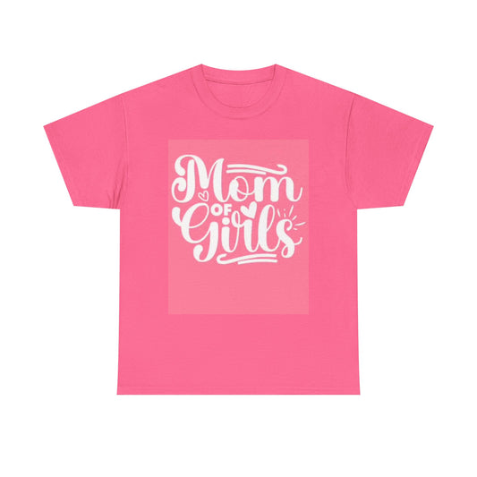 Girl Mom Graphic T Shirt Funny Mommy Cute Unisex Heavy Cotton Tee