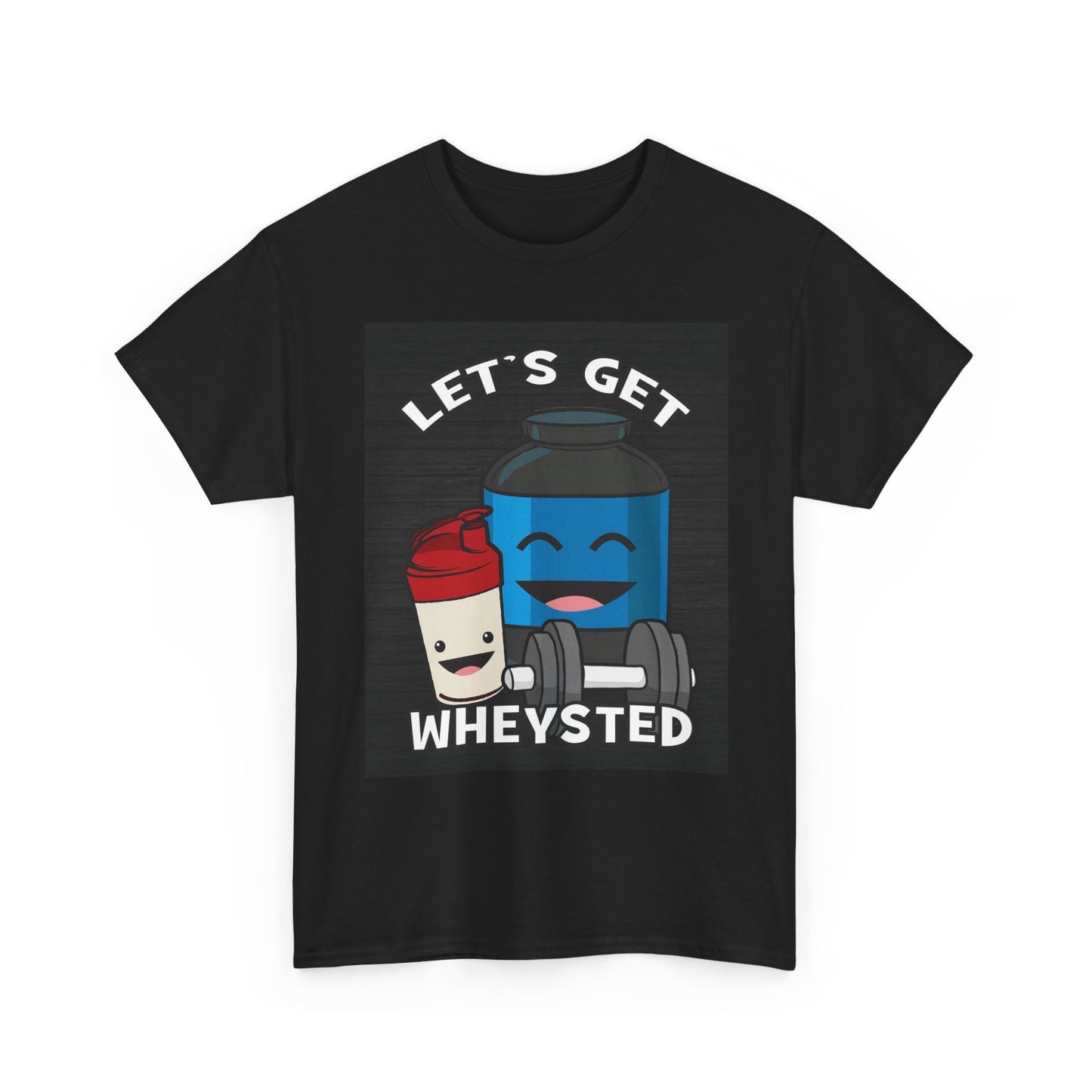 lets Get Wheysted Funny Gym Protein Goals Graphic T Shirt Brand New Cotton Tee