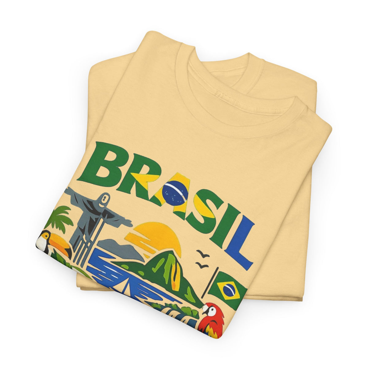Brazil Flag Retro Graphic T Shirt Men's Heavy Cotton Tee