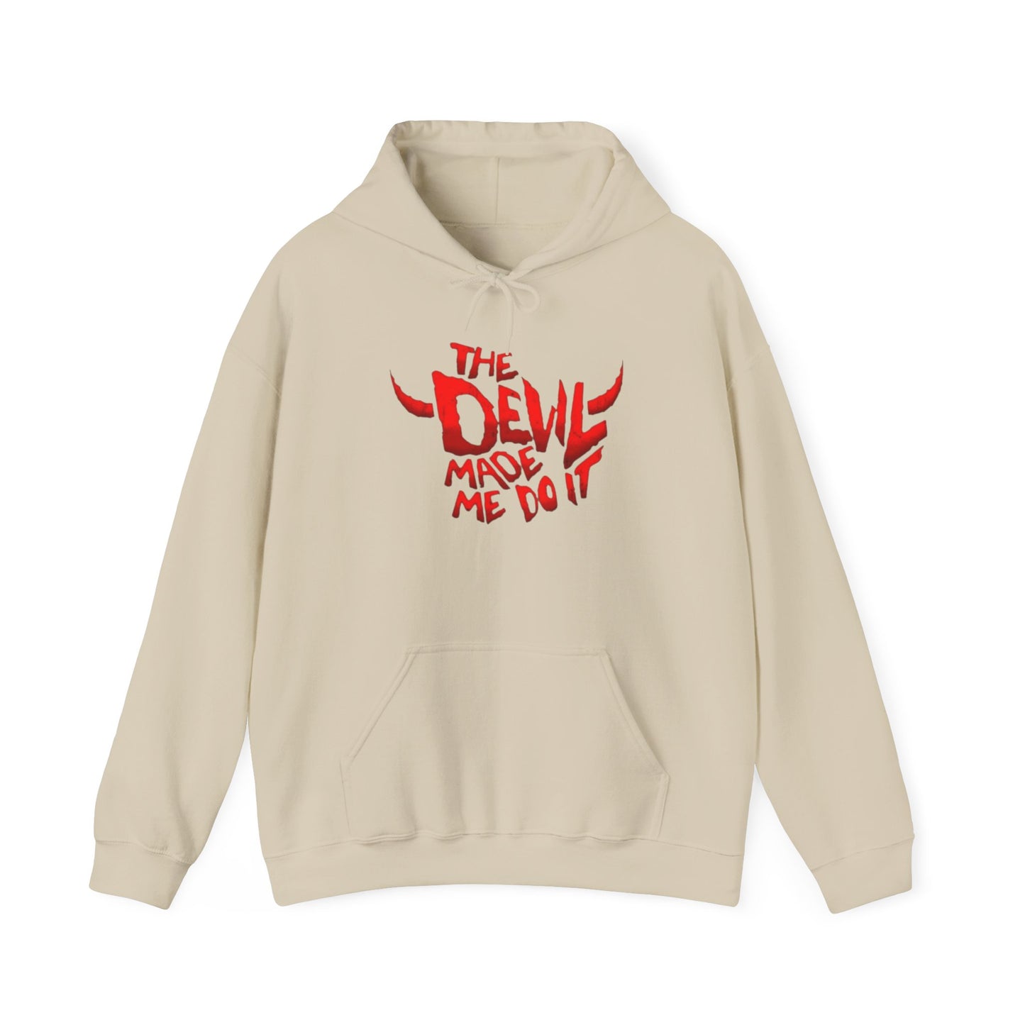 The Devil Made Me Do It Graphic Hoodie Unisex Heavy Blend™ Hooded Sweatshirt