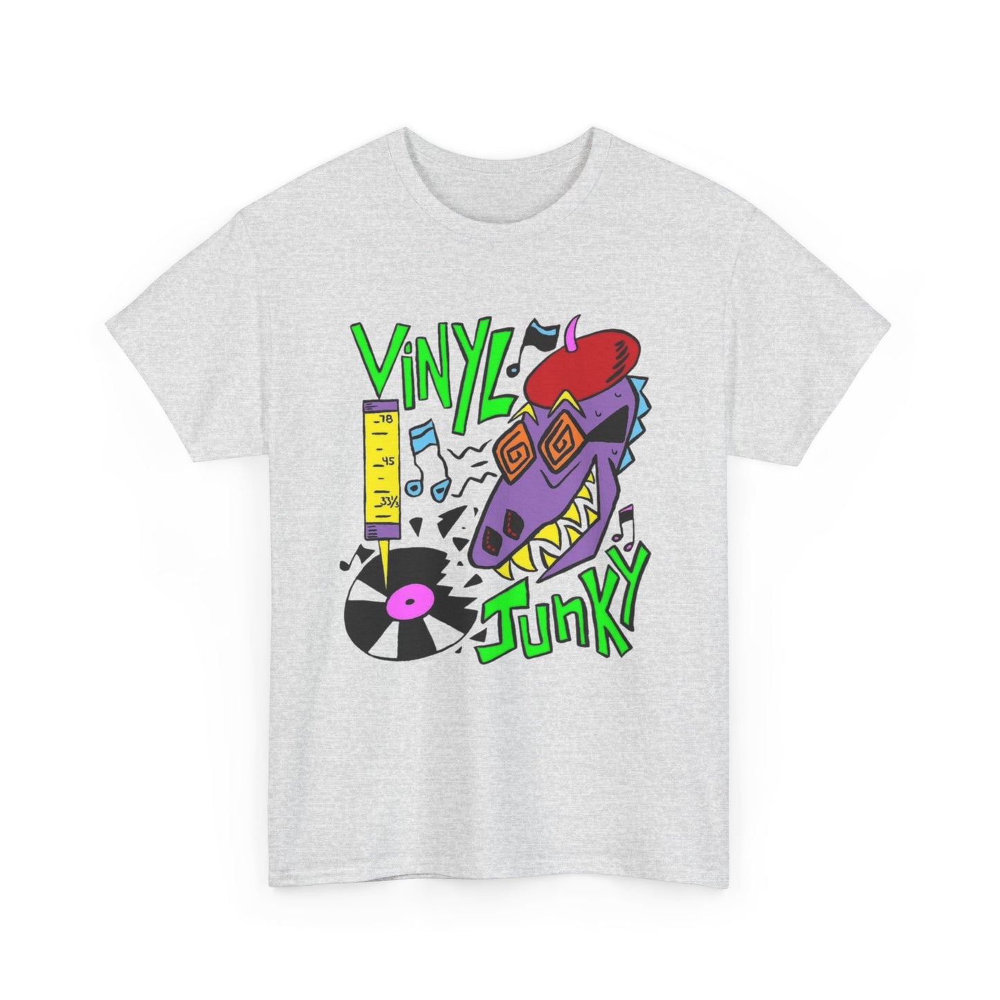 Vinyl Records Junkie Graphic T Shirt ADULT NEW Heavy Cotton Tee