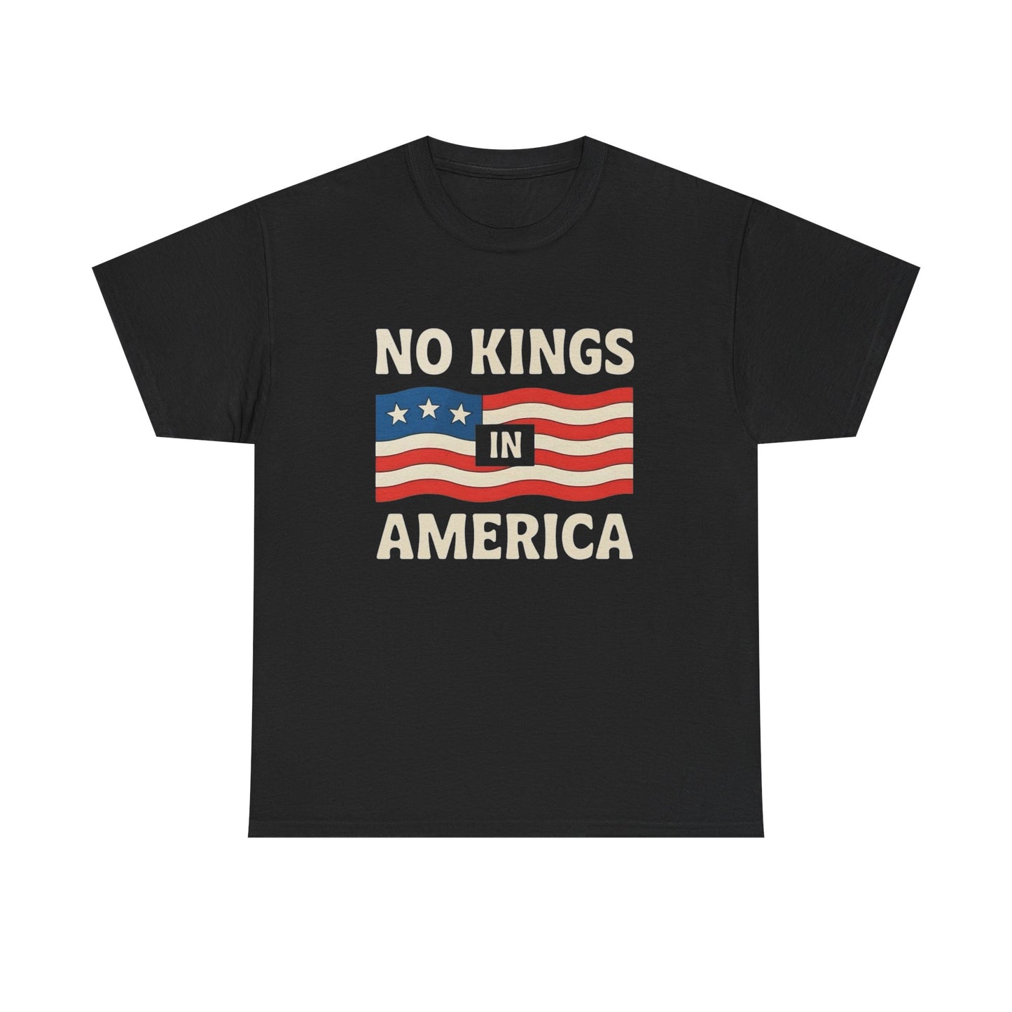 No Kings In America Graphic T Shirt Unisex Heavy Cotton Tee