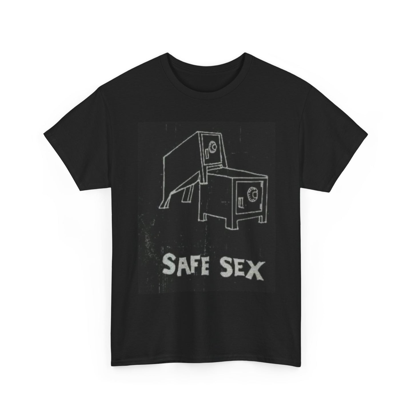 Safe Sex Graphic T Shirt Funny Jokes Humor Unisex Heavy Cotton Tee