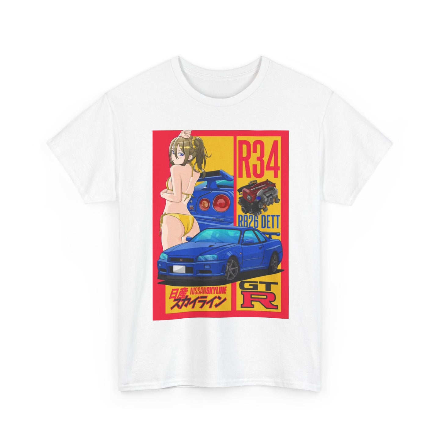 Waifu Anime T-shirt Girl Graphic Cartoon Retro Gaming Unisex GTR Tee Gamer