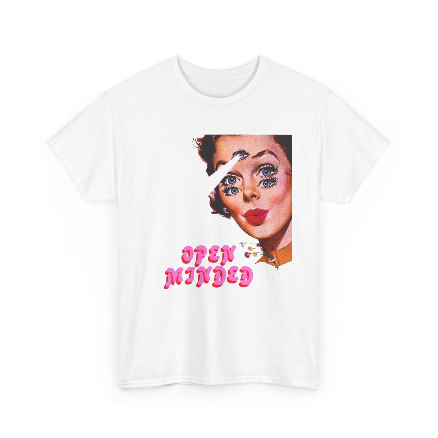 Open Minded Vintage Graphic T-Shirt Comfy Cotton Tee Brand NEW