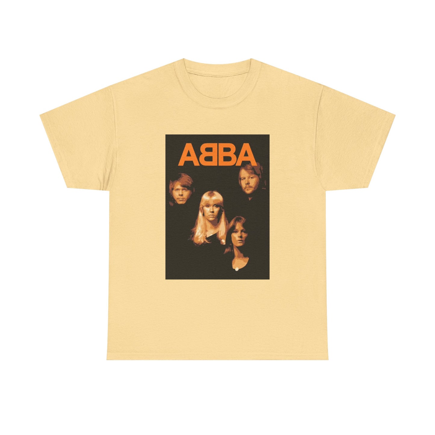 Abba T-shirt vintage retro neon lights classic music Unisex Heavy Cotton Tee