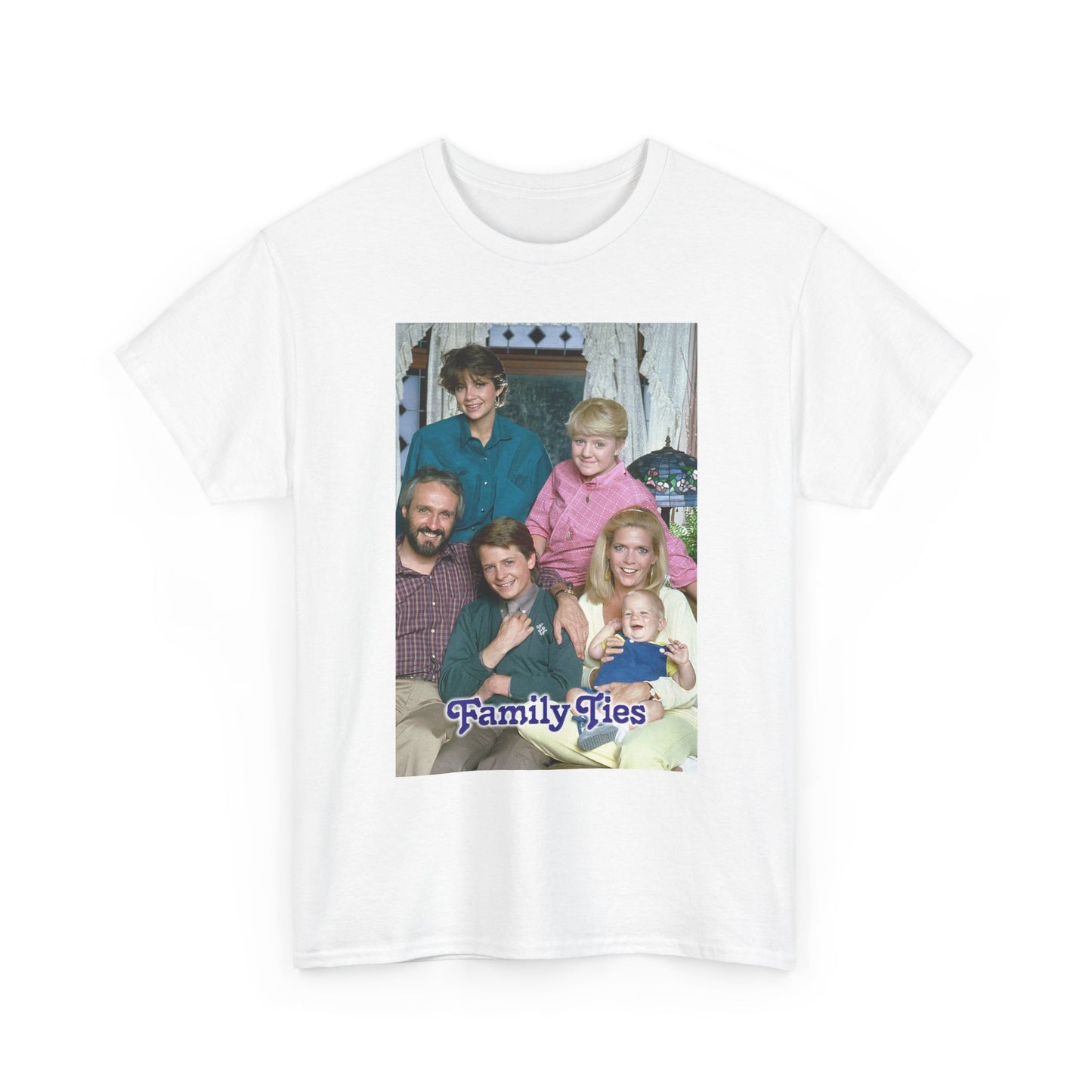 Family Ties Graphic T Shirt Vintage Tv Series Retro Unisex Heavy Cotton Tee