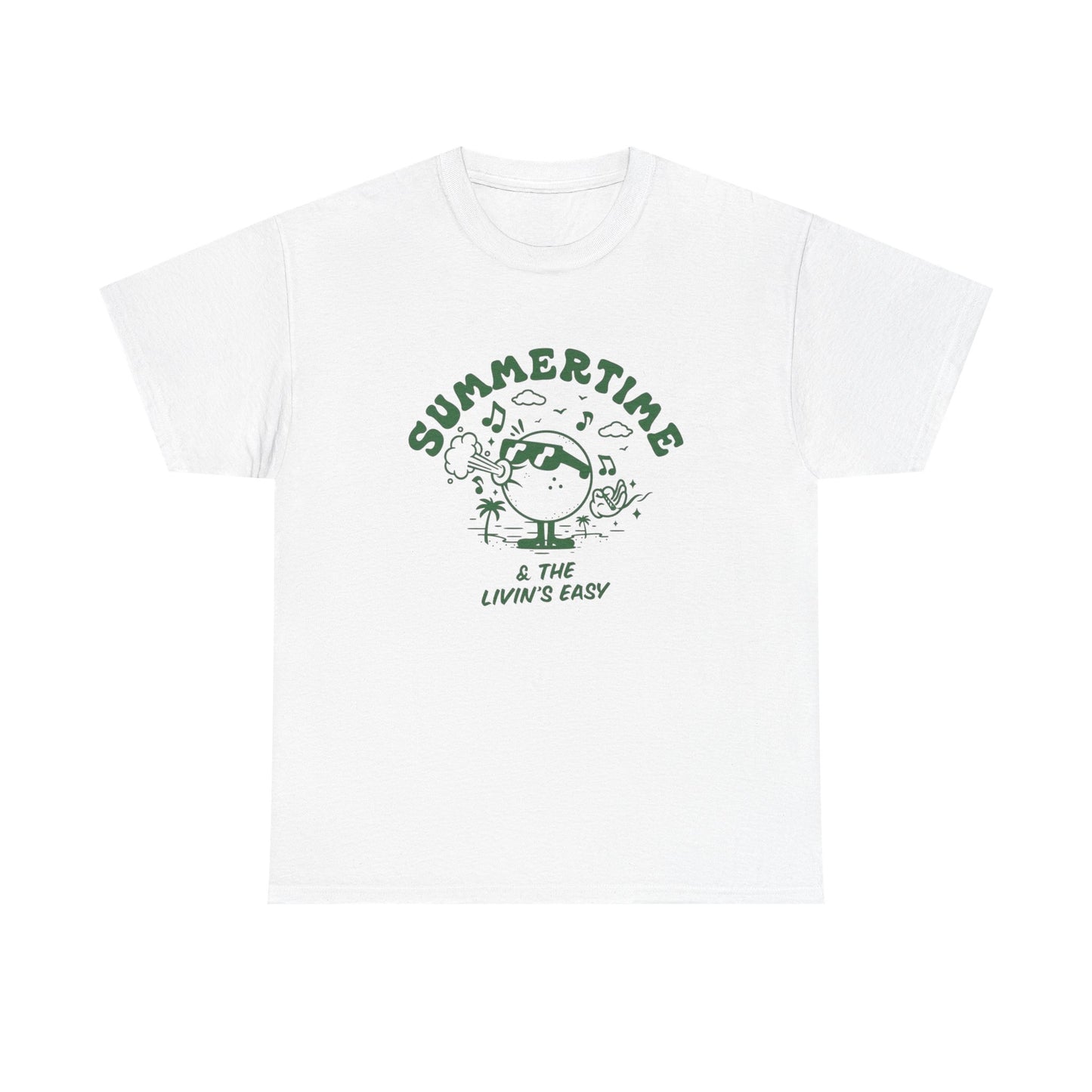 Summertime Livin Easy Graphic T Shirt Unisex Heavy Cotton Tee Gift