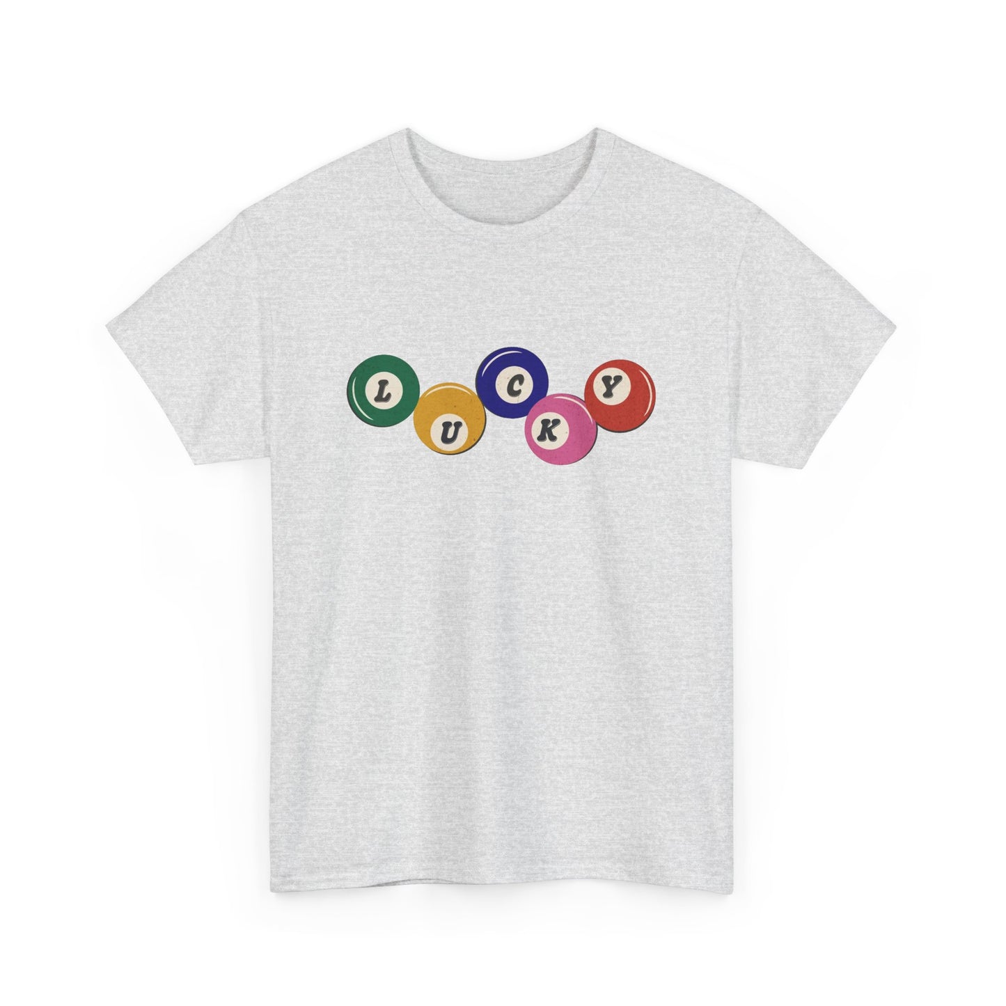Lucky Pool Balls Retro Graphic T Shirt Men's Heavy Cotton Tee