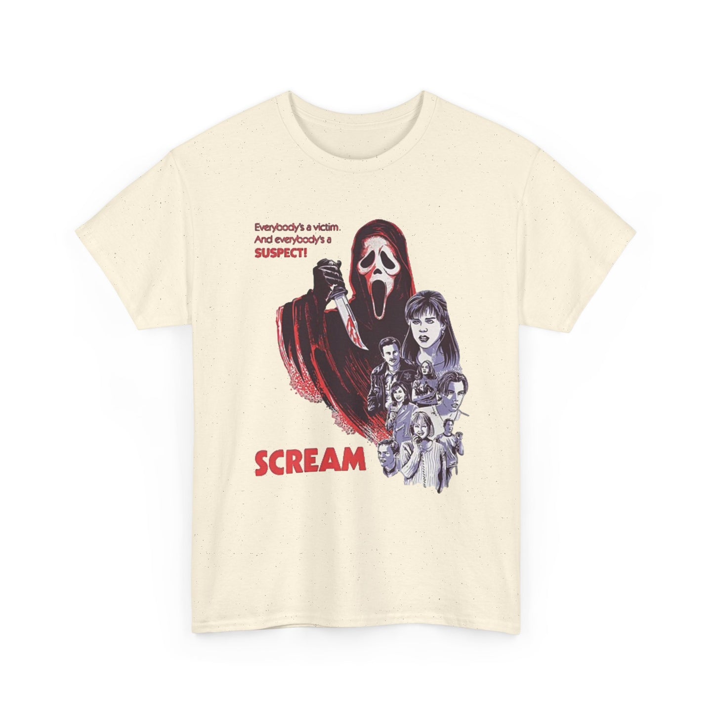 Scream Graphic T Shirt Retro Movie Horror Film Vintage Unisex Heavy Cotton Tee