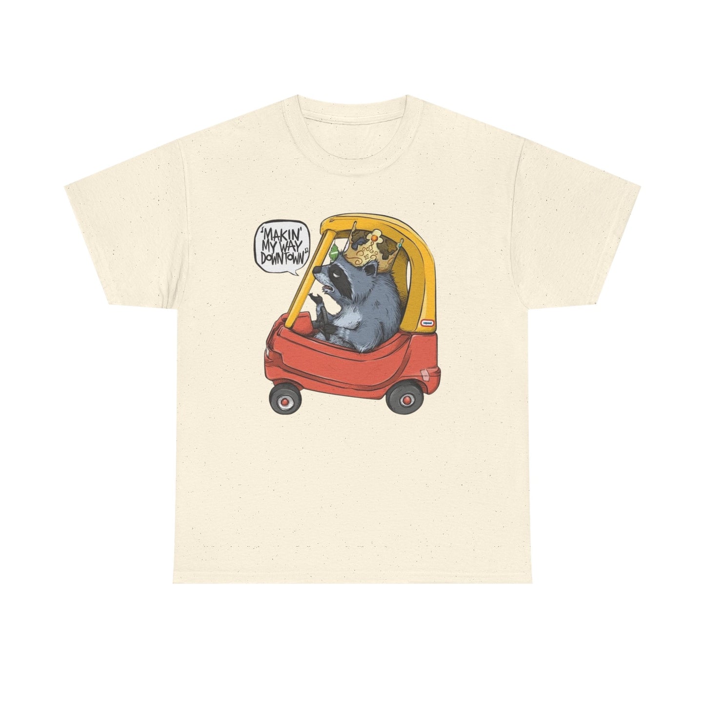 Funny Raccoon King Graphic T Shirt Unisex Heavy Cotton Tee
