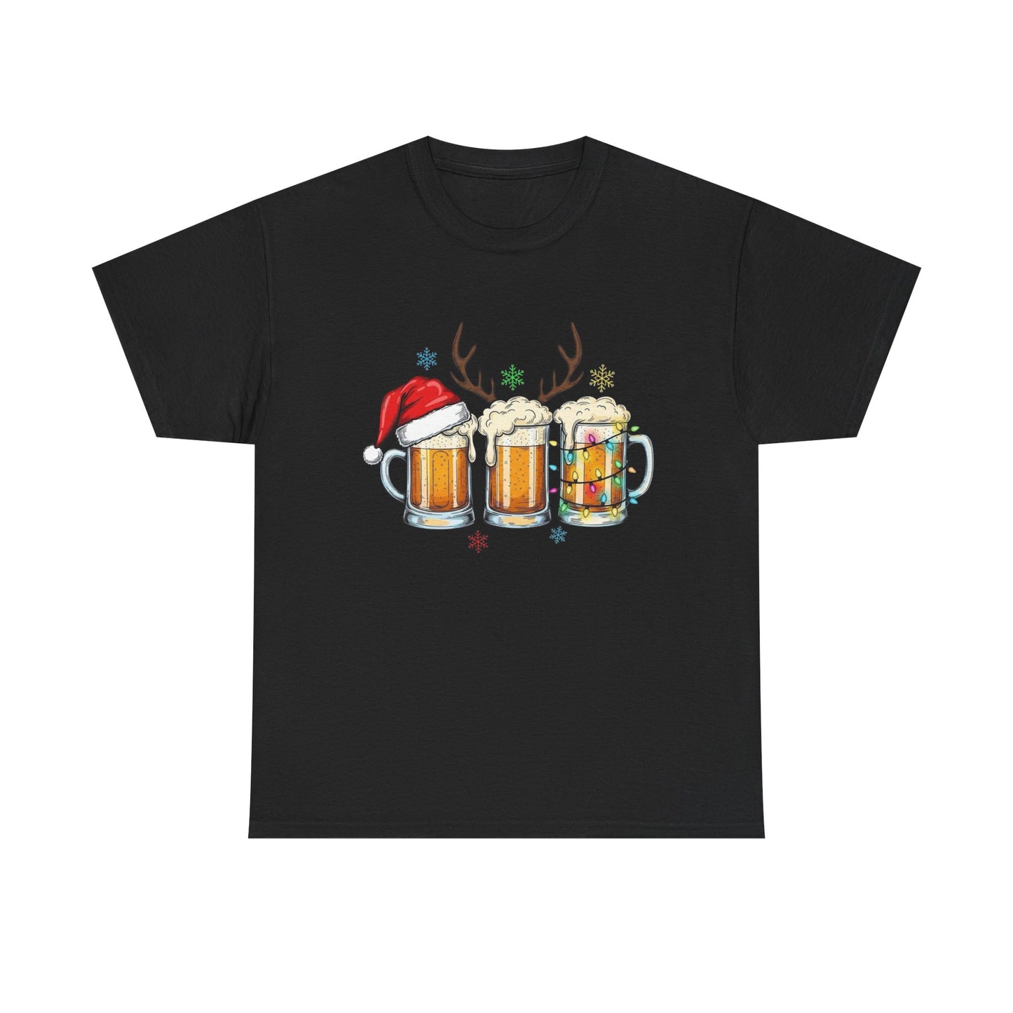 Christmas Beers Graphic T Shirt NEW ADULT