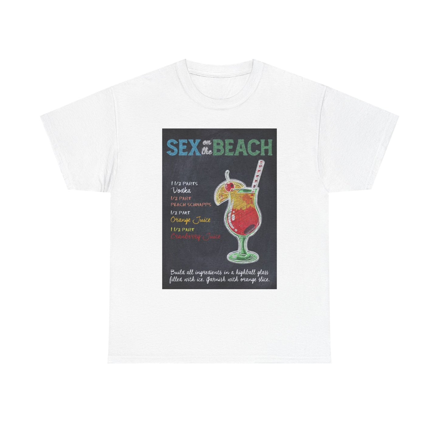 Sex On The Beach Graphic T Shirt Bar Drunks Vacation Unisex Heavy Cotton Tee