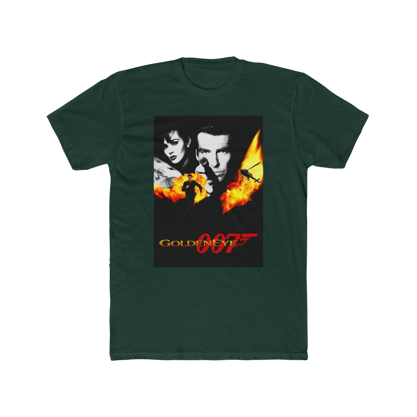 Golden eye bond 90s gamer retro gaming sailor jerrry vintage Men's Cotton Crew