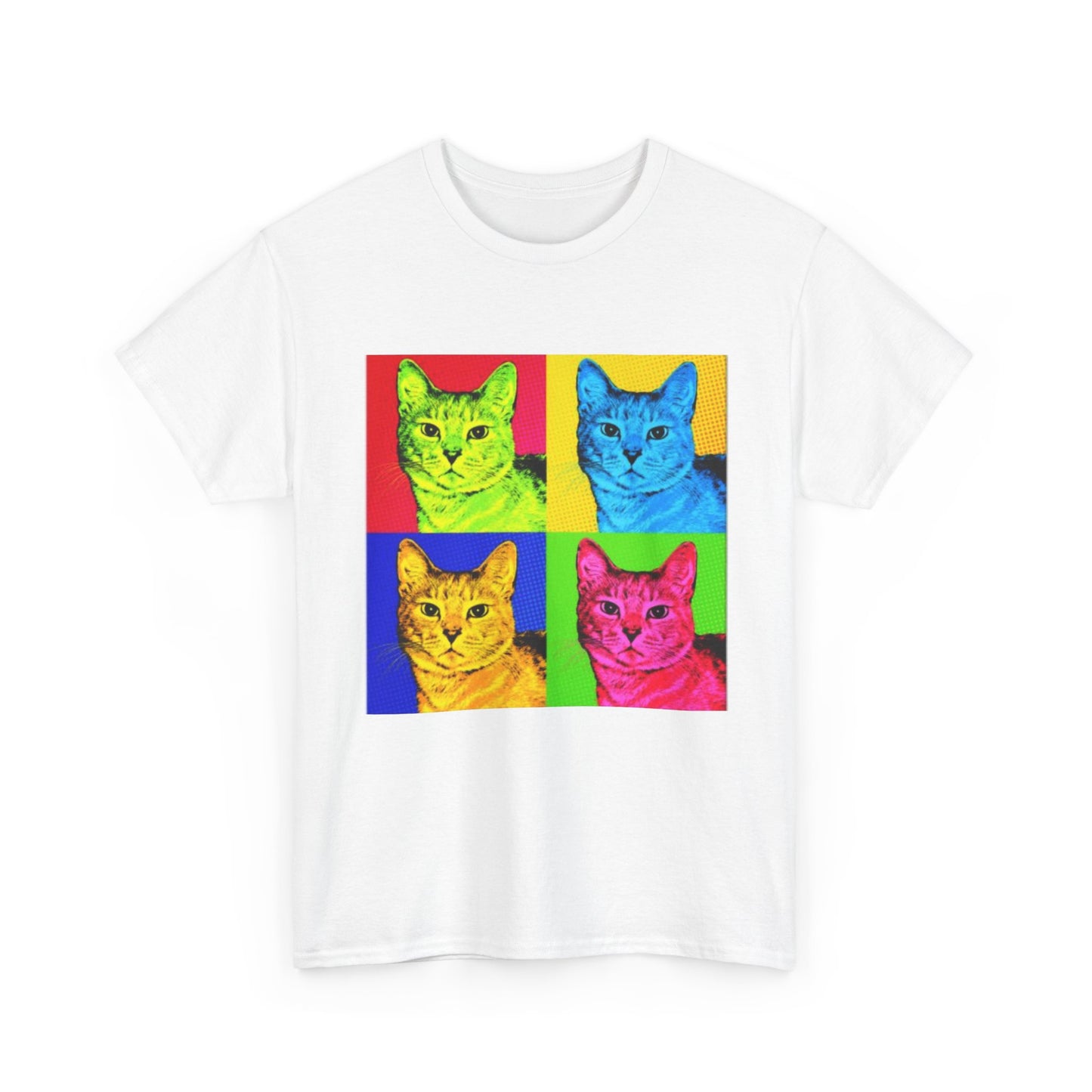 Andy Warhol T Shirt Vintage Art Poster Retro 80s Unisex Heavy Cotton Tee Cats