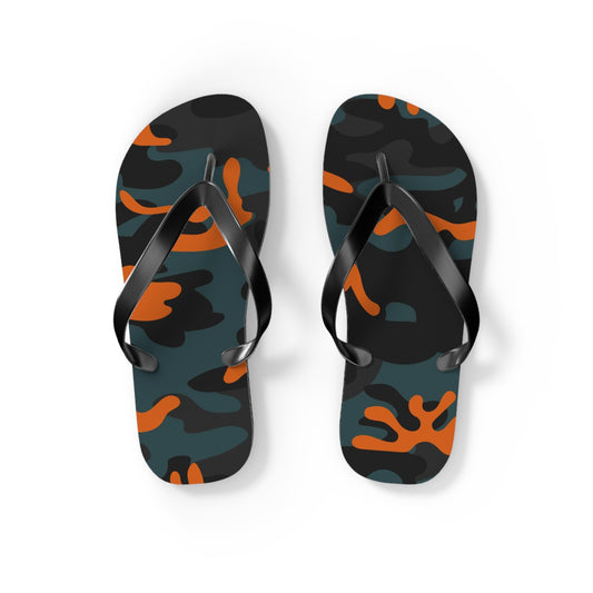 Waves And Sun Sandals Camo Print Summer Flip Flops Slides BRAND NEW