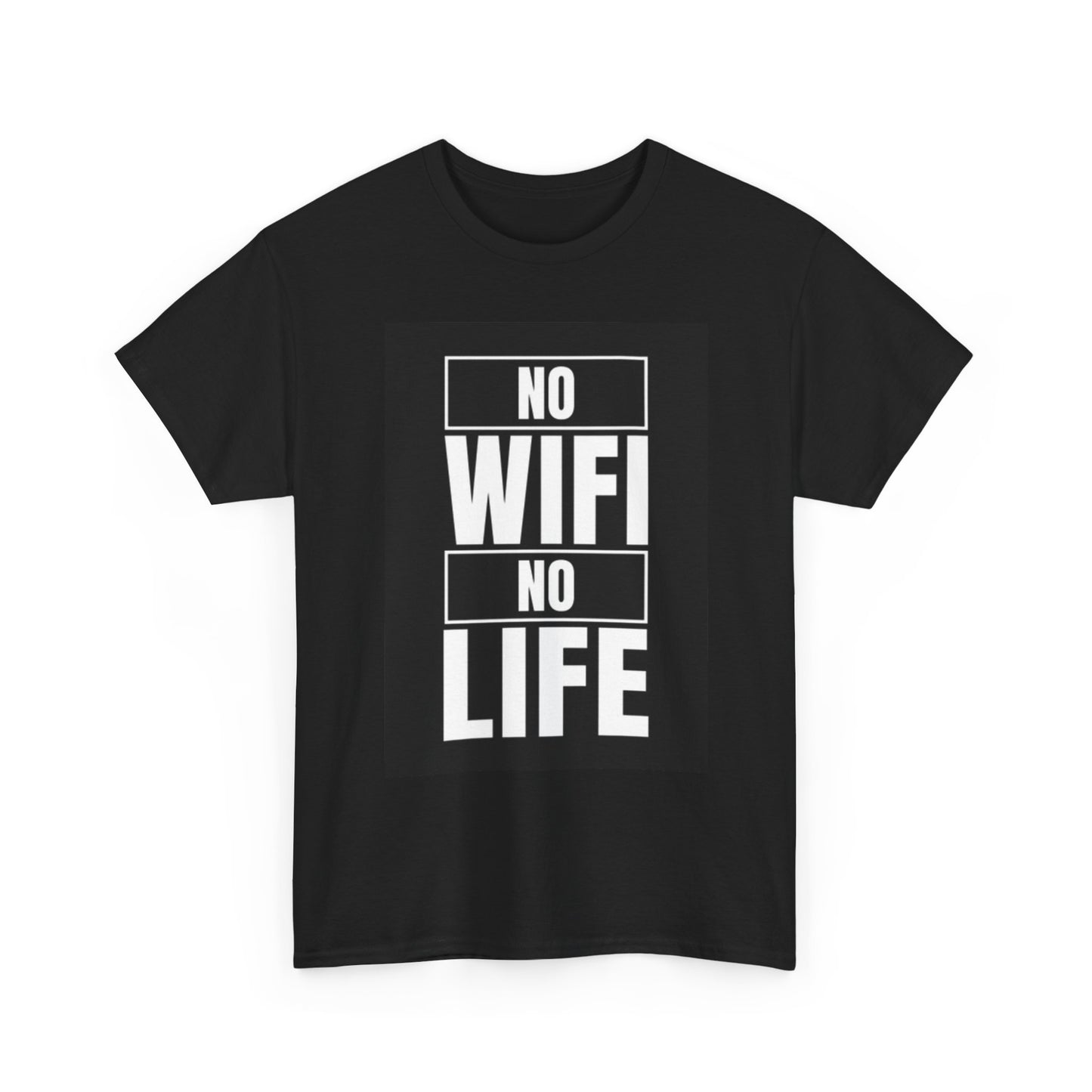 No Wifi No Life Funny T Shirt Comedy Jokes Humor Computers Unisex Heavy Cotton