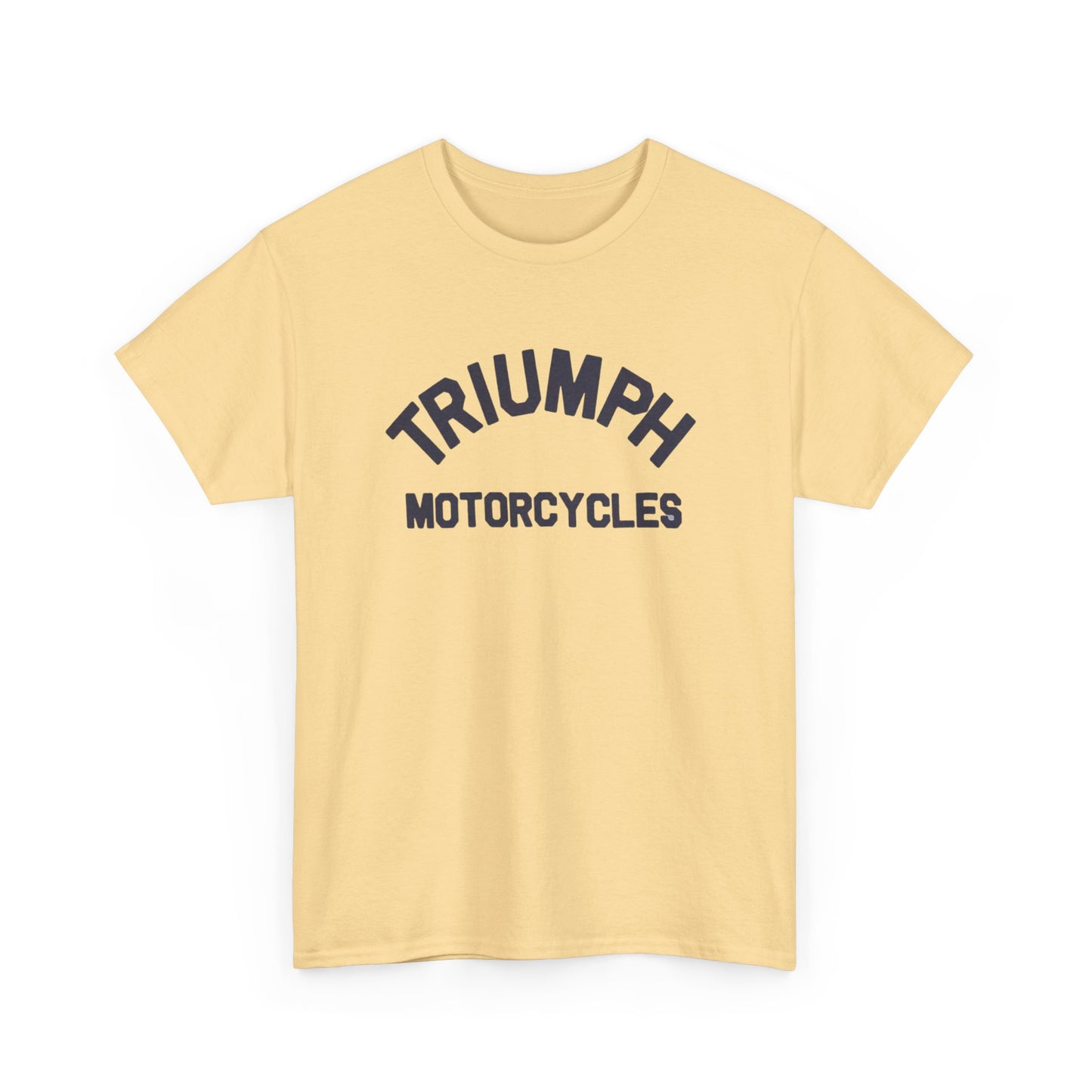 Triumph Motorcycles Tshirt Vintage Logo Classic Fit Unisex Heavy Cotton Tee