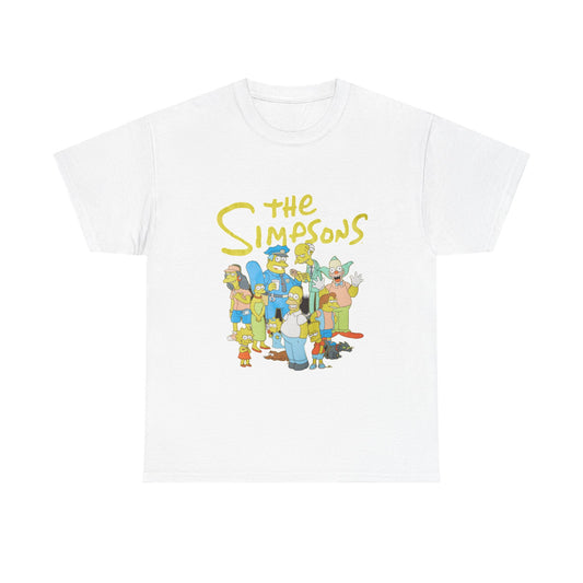 The Simpsons T-shirt vintage retro art PlayStation graphic Heavy Cotton Tee