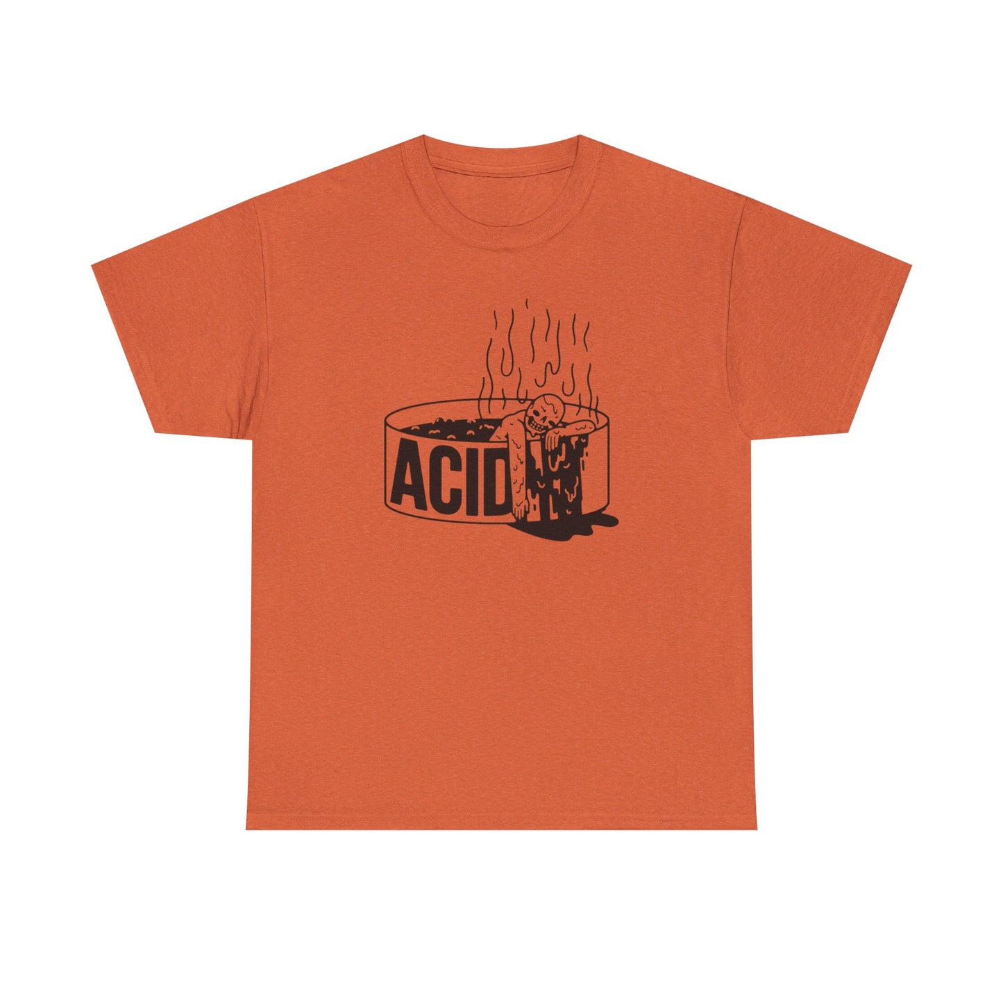 Acid Bath Funny Trippy Vibes Graphic T-Shirt Unisex Heavy Cotton Tee