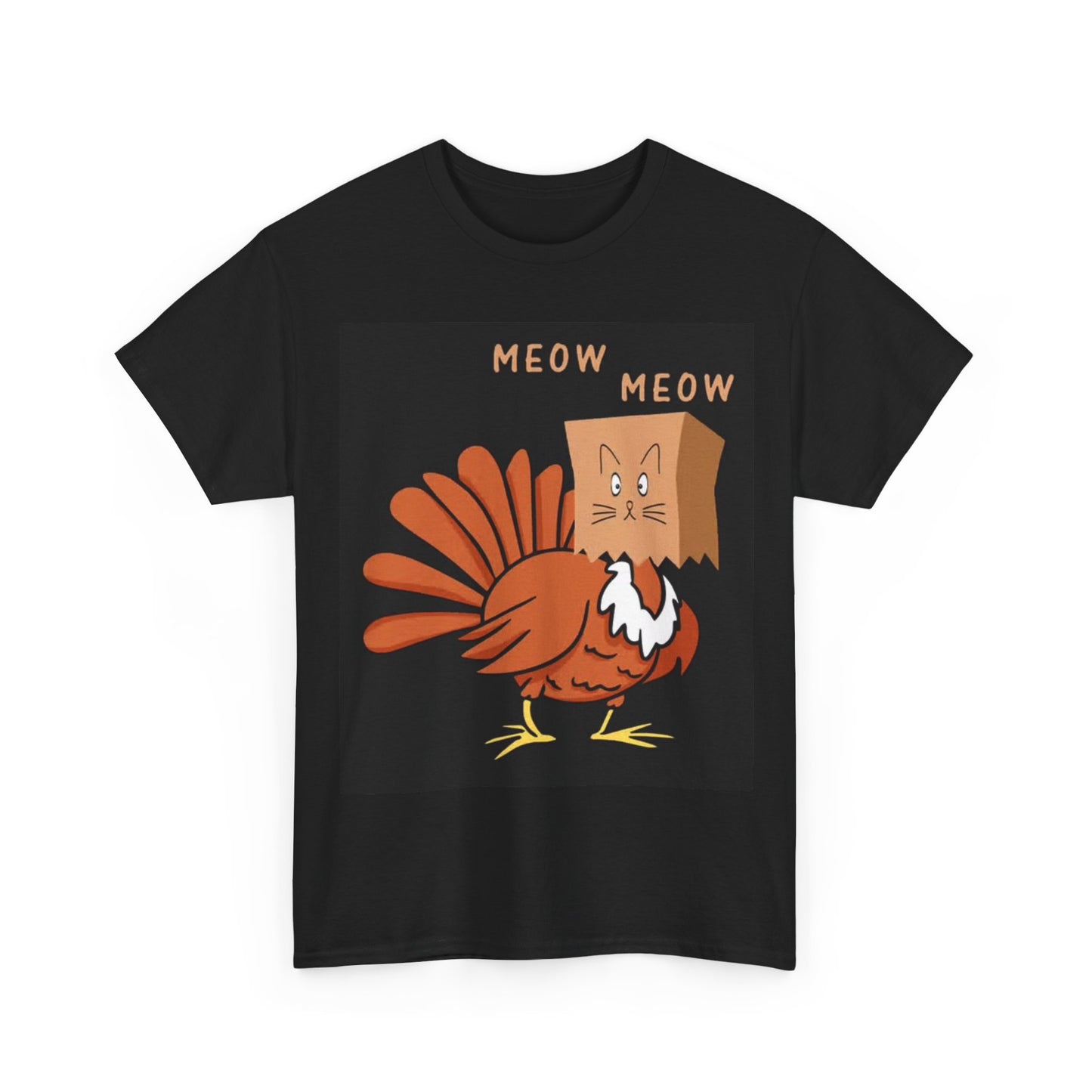 Funny Turkey Tshirt ThanksGiving Fall Cute Graphic Unisex Heavy Cotton Tee