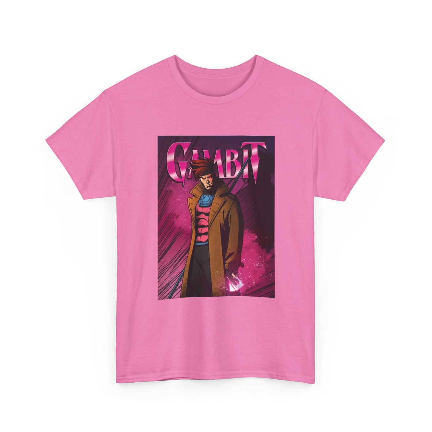 Gambit Tshirt Vintage Anime Cartoon Graphic Neon Unisex Heavy Cotton Tee