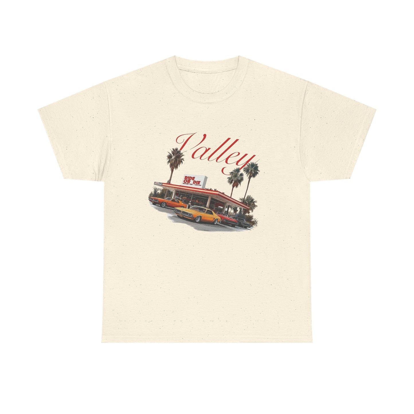Valley Ride Or Die Car Club Graphic T Shirt Unisex Heavy Cotton Tee