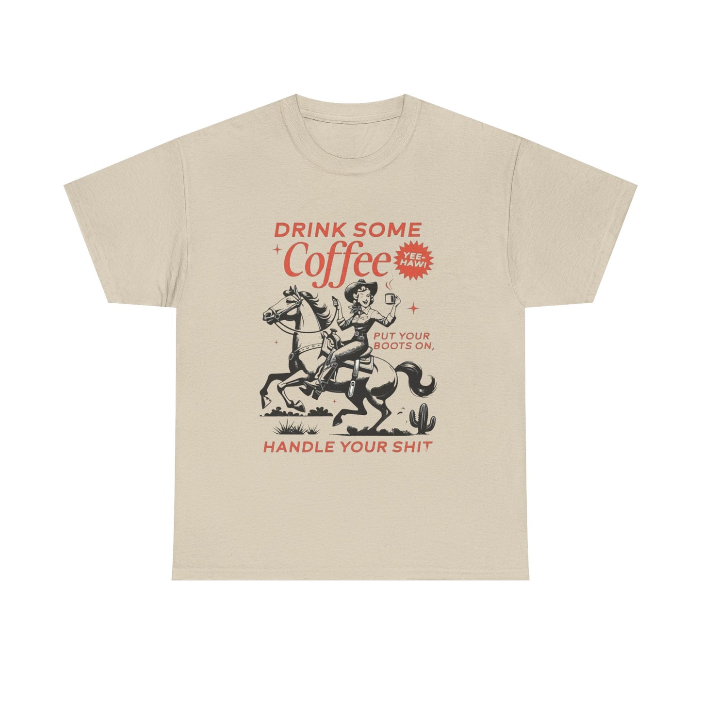 Drink Some Coffee Funny Graphic T Shirt NEW ADULT TEE VINTAGE