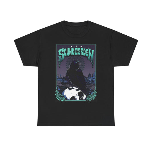 Soundgarden shirt tour crow concert vintage rock Unisex Heavy Cotton Tee