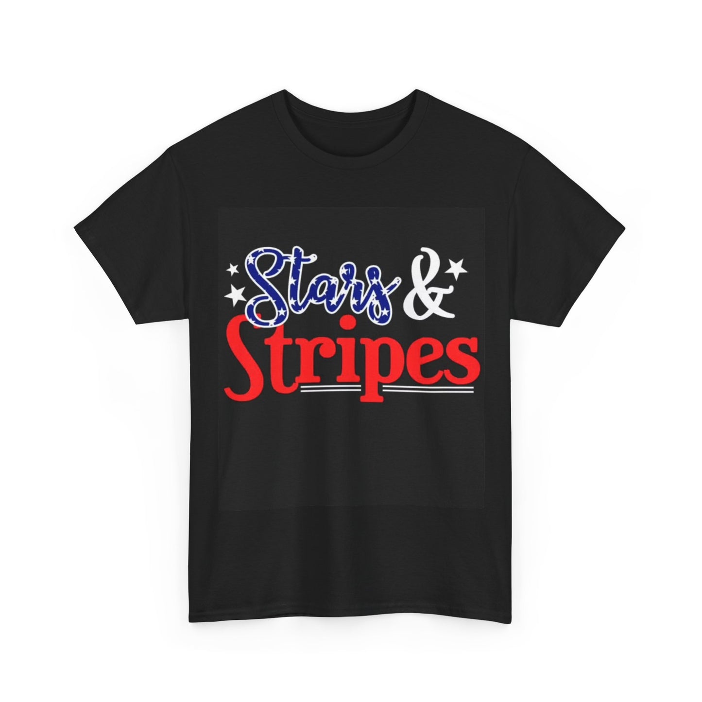 Stars and Stripes Tshirt American Flag 1776 USA July 4th Unisex Heavy Cotton Tee