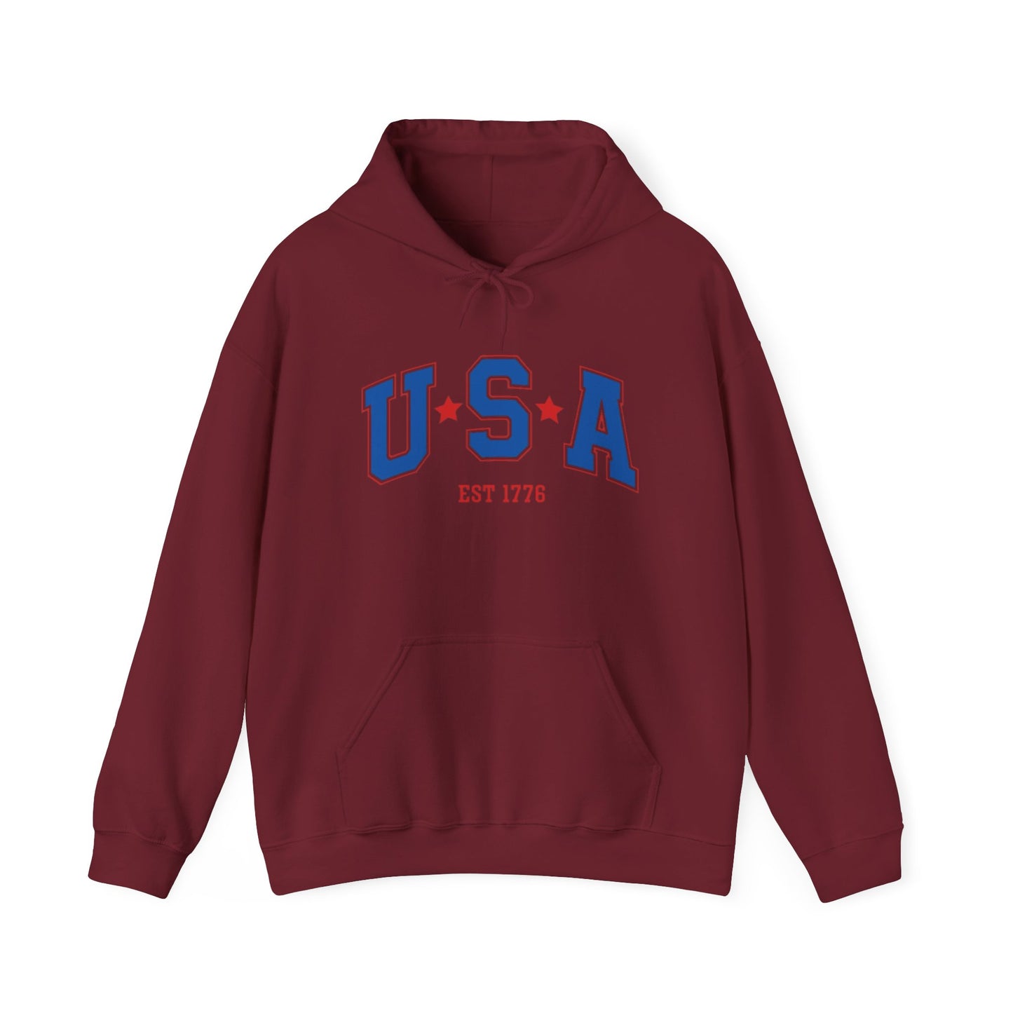 USA American Flag 1776 Graphic Hoodie Heavy Blend™ NEW Sweatshirt