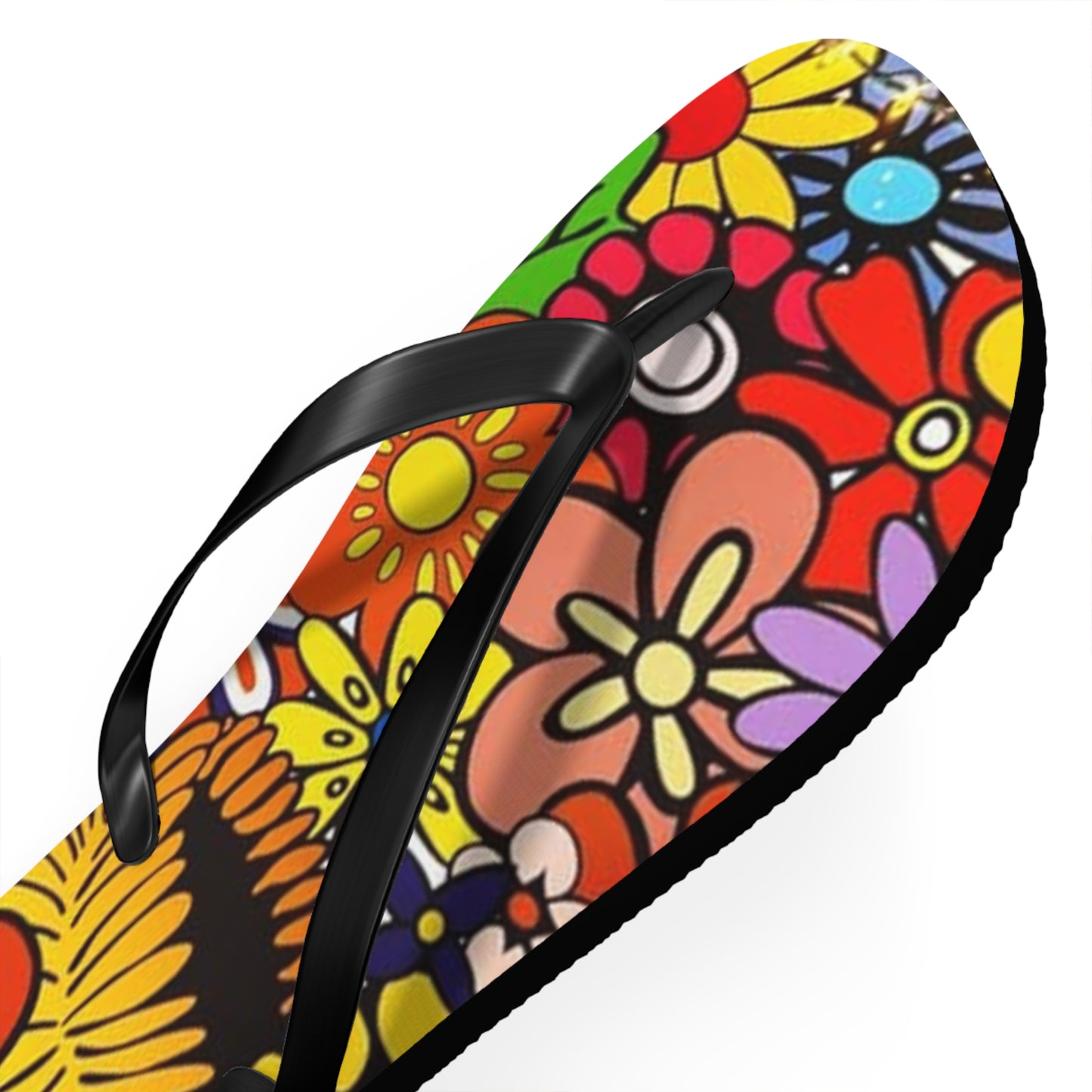 Waves And Sun Sandals Groovy Vibes Summer Flip Flops Slides BRAND NEW