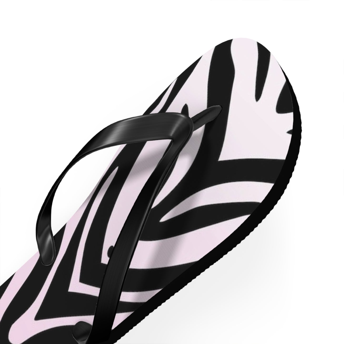 Zebra Print Beach Sandals, Slides for Summer, Flip Flops, Water Resistant